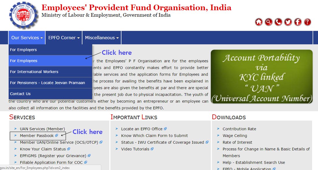 check pf balance epf balance check on mobile, epf balance passbook, pf balance check with uan number, pf balance check number, epf balance, epfo home, epfo login, pf status, epfo member portal,