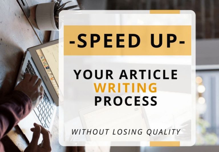 How to improve your article writing speed effectively?
